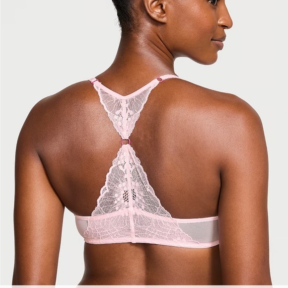 Victoria's Secret Woman's Pink Sexy Tee Push-Up Front Close Lace Bra Sz 34DDD - Picture 9 of 10